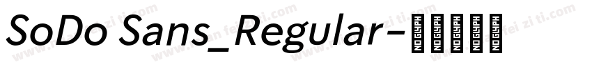 SoDo Sans_Regular字体转换